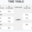 Time-Table Schedule