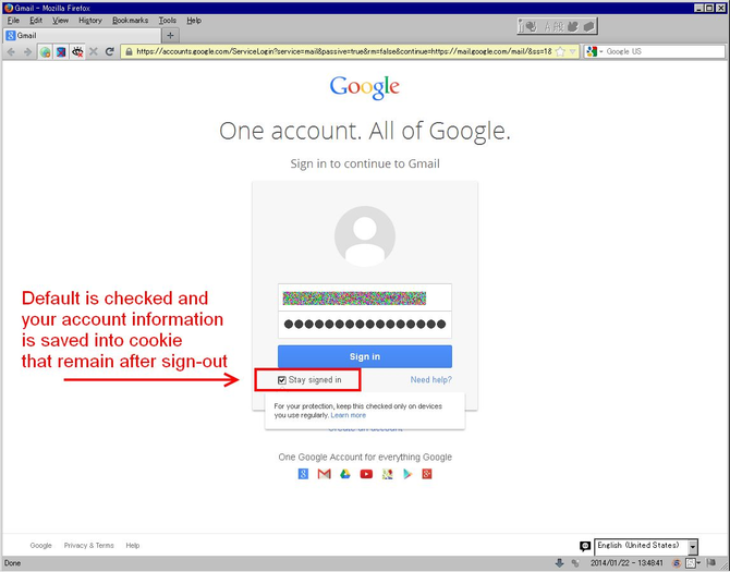 Remove Cookie for Google Account Chooser