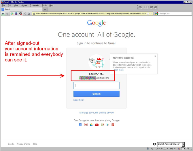 Remove Cookie for Google Account Chooser