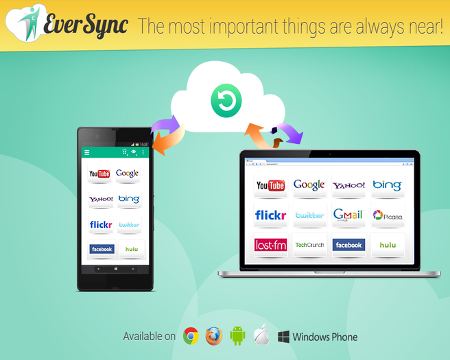 EverSync - Sync bookmarks, backup your favorites.