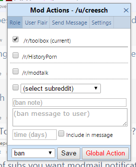 Moderator toolbox for reddit
