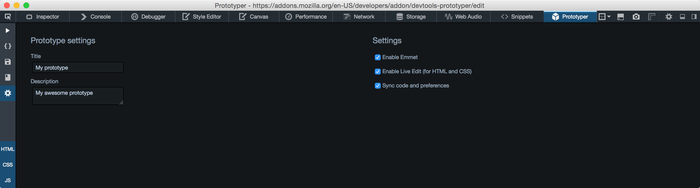 DevTools Prototyper