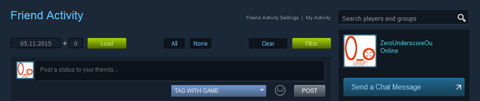 Steam Activity Filter
