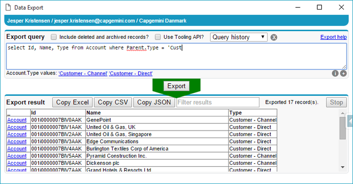 Salesforce inspector