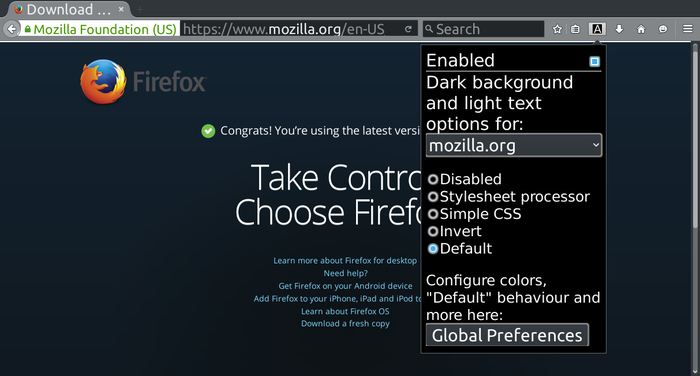 Dark Background and Light Text – Get this Extension for ? Firefox (en-US)