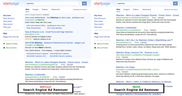 Search Engine Ad Remover