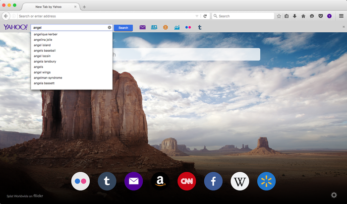 Yahoo Toolbar and New Tab