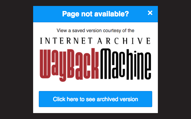 Error 404 Wayback Machine