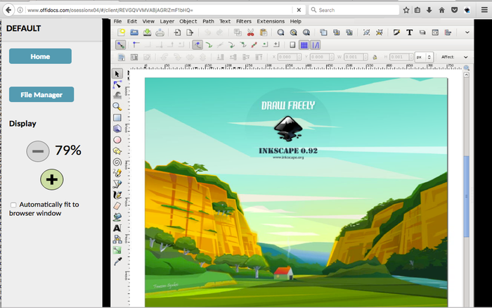 Inkscape editor for draws and graphics