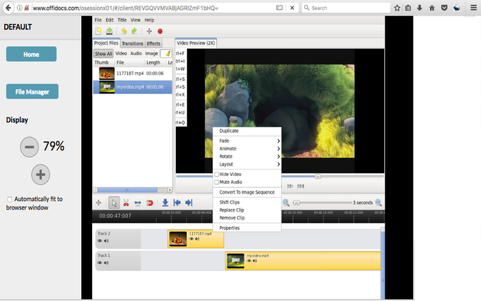 Video editor OpenShot online