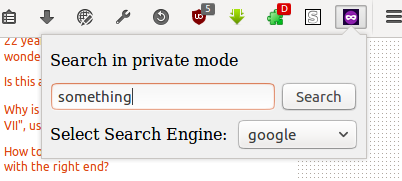 Search in Private (Incognito) Mode