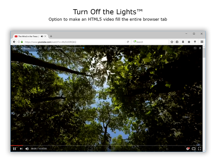 Turn Off the Lights for Firefox