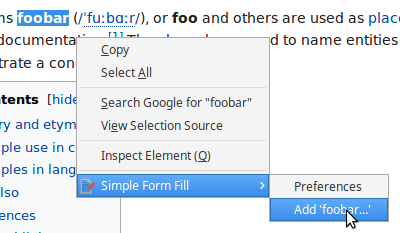 Simple Form Fill