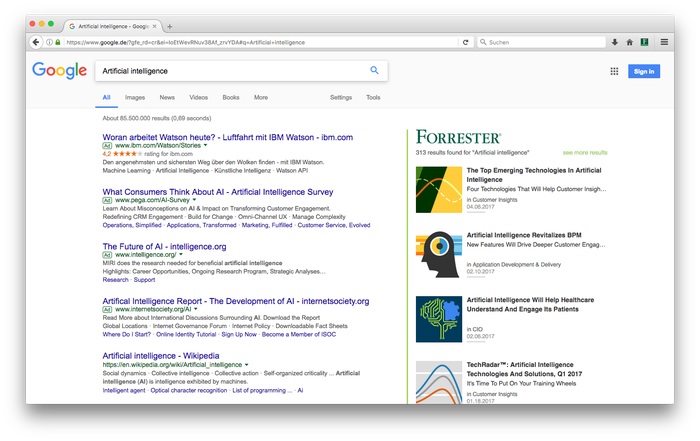 Forrester / Google Search Integration