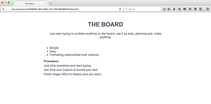 Board: Papier for Firefox