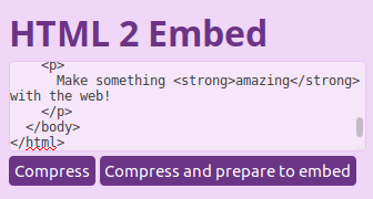 HTML 2 Embed