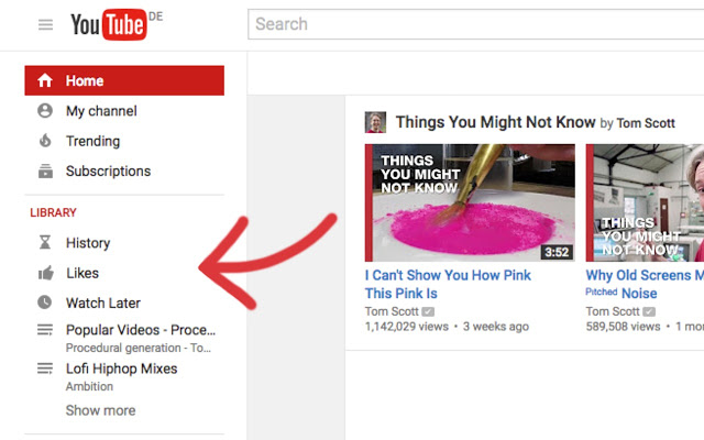 Youtube Likes Sidebar Button