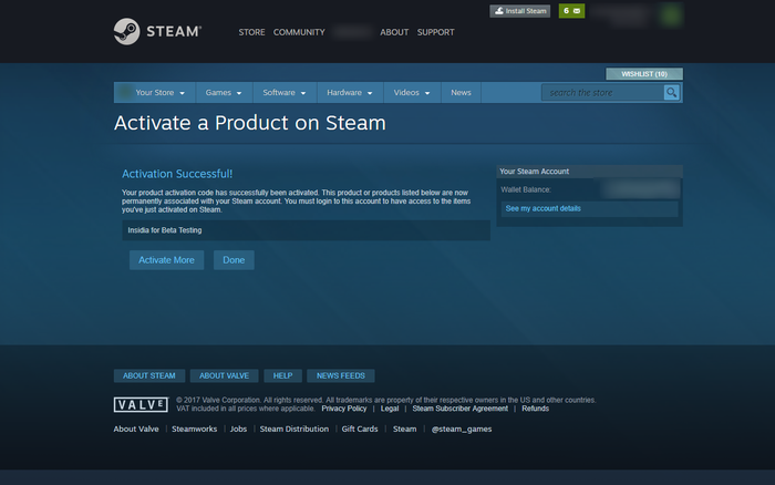 Activate Steam Key from Context Menu