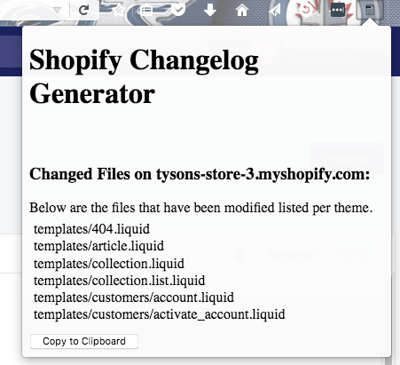 Shopify Changelog Generator