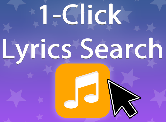 1-Click Lyrics Search