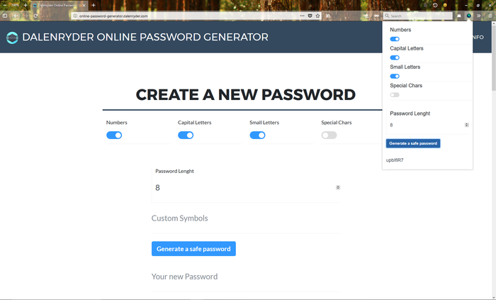 Dalenryder Password Generator Addon
