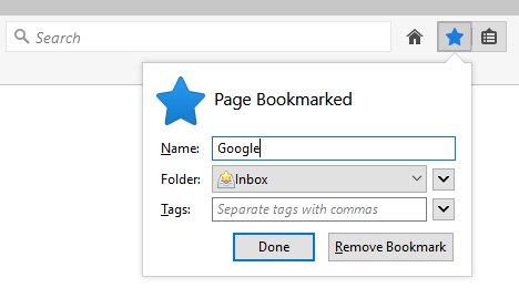 create shortcut for firefox bookmarks