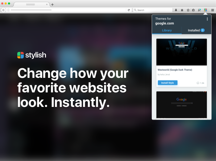 Stylish - Custom themes for any website – Get this Extension for