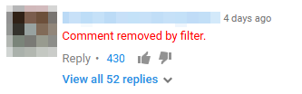 Youtube Comment Filter
