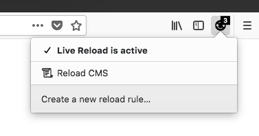 Live Reload — monitor and reload html, css, js