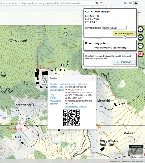 GPX creator Switzerland