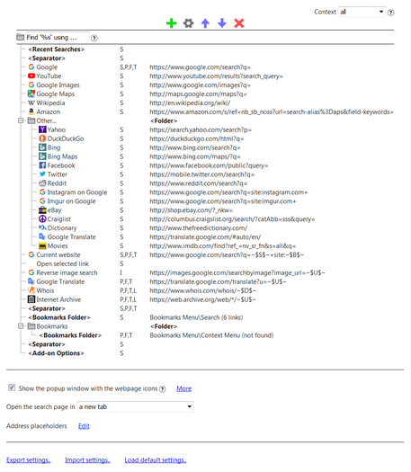 Selection Context Search