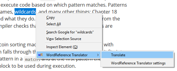 Word Reference Translator