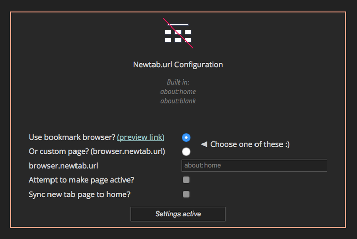Newtab.urlEX (Custom new tab & bookmark browser)