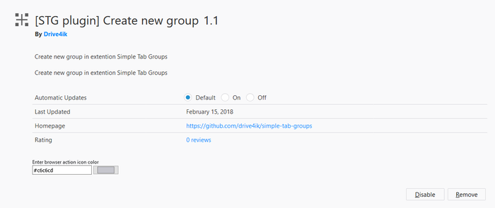 [STG plugin] Create new group