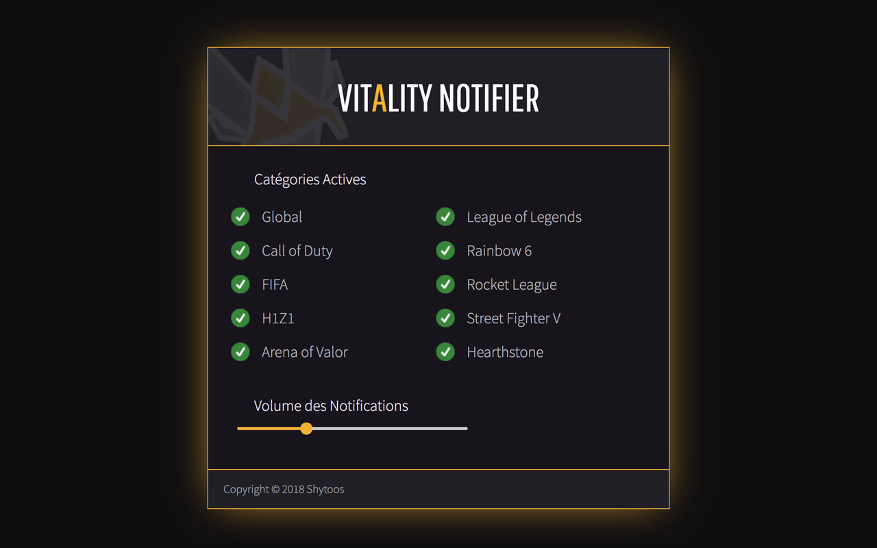 Vitality Notifier