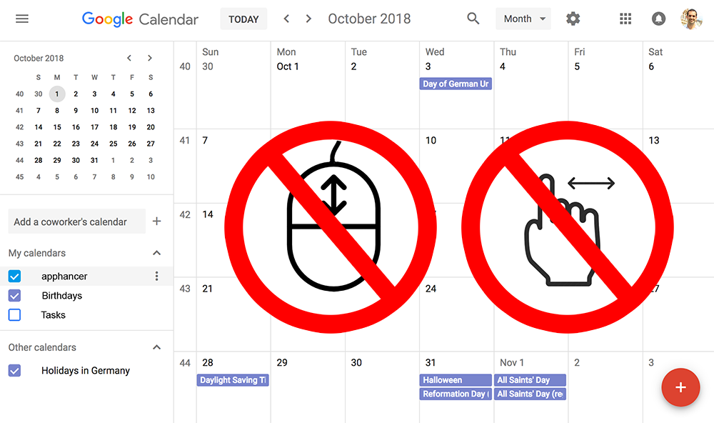 Google Calendar Scroll Disabler v1.1.0 Best extensions for Firefox