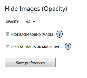 Hide Images (Opacity)