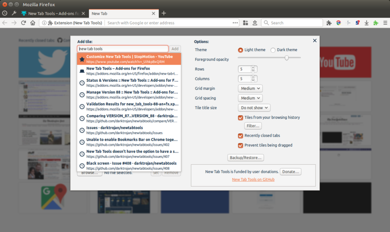New Tab Tools – Get this Extension for 🦊 Firefox (en-US)