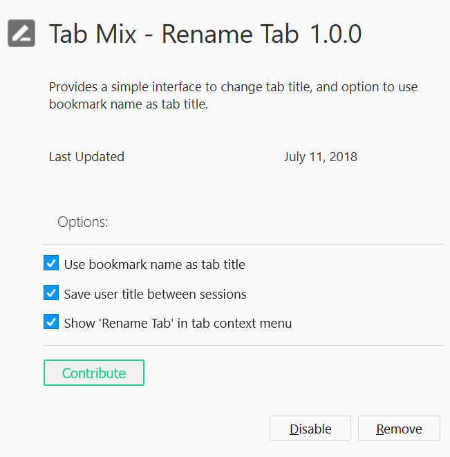 Tab Mix - Rename Tab