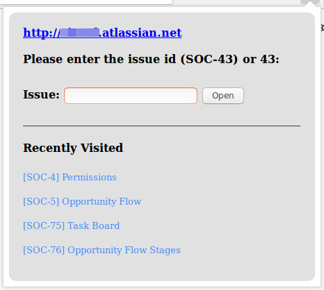 JIRA Issue Quick Open