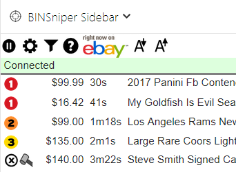 BINSniper Sidebar for eBay