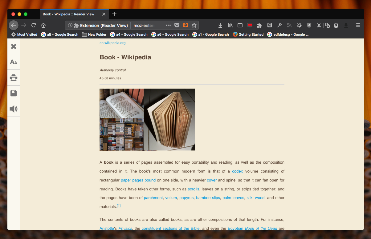 Readability based Reader View