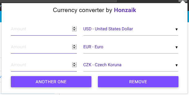 Currency converter by Honzaik
