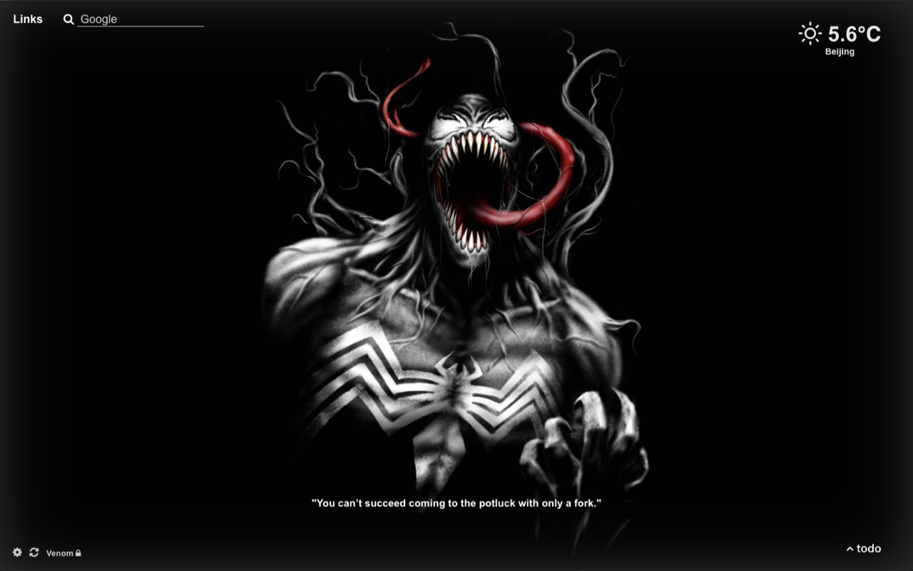 Venom Wallpaper New Tab Theme