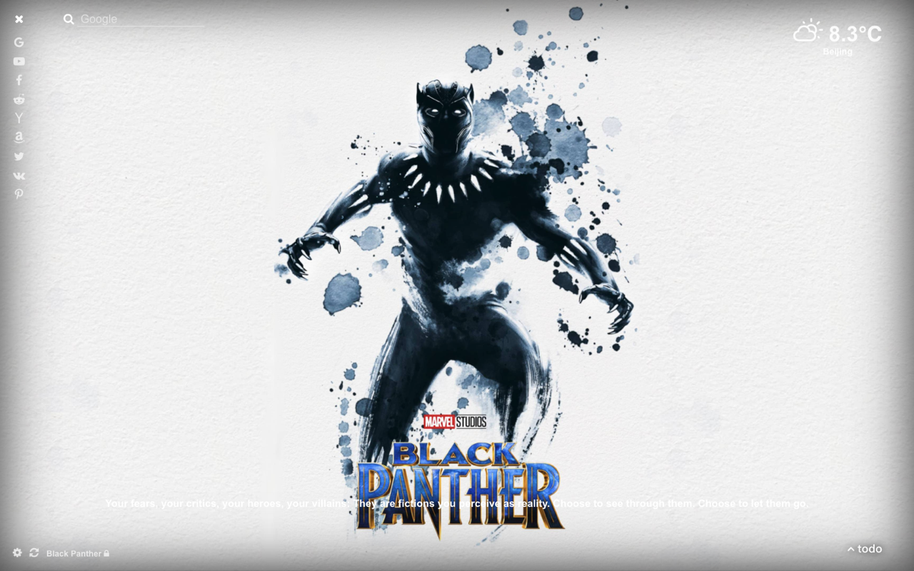 Black Panther Wallpaper New Tab Theme