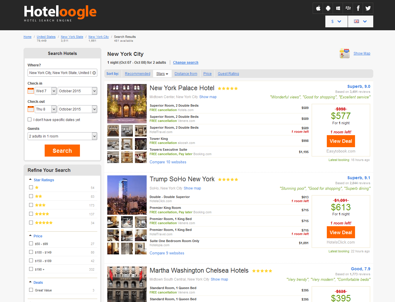 Hoteloogle - Search for the best hotel deals