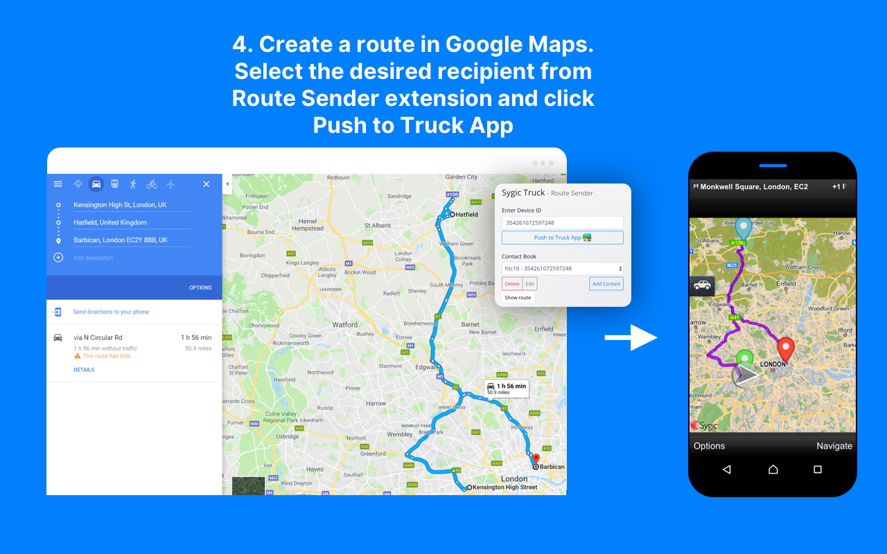 Sygic Truck Route Sender