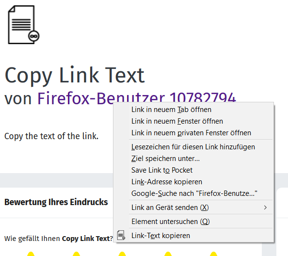 Copy Link Text