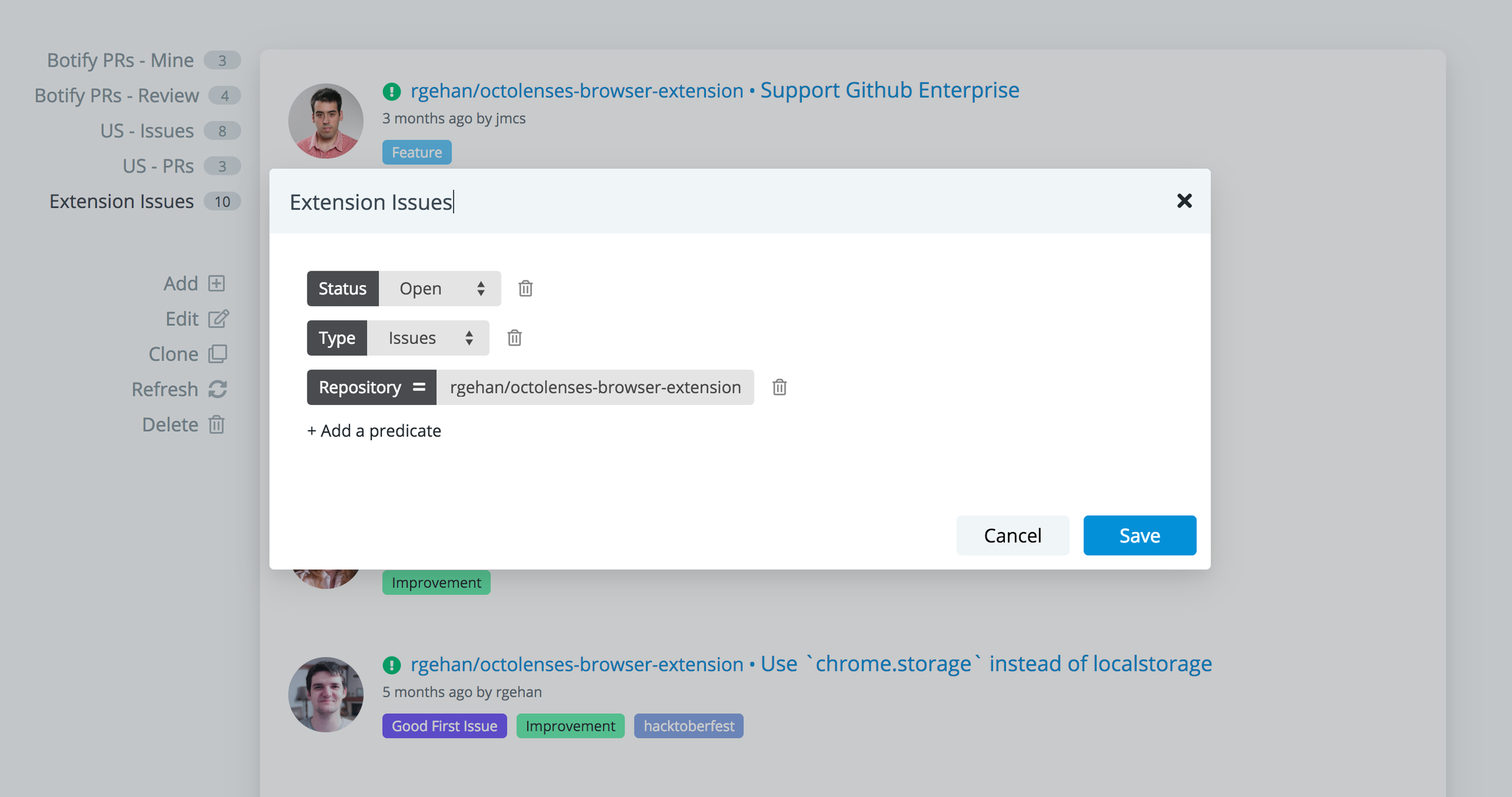Github OctoLenses