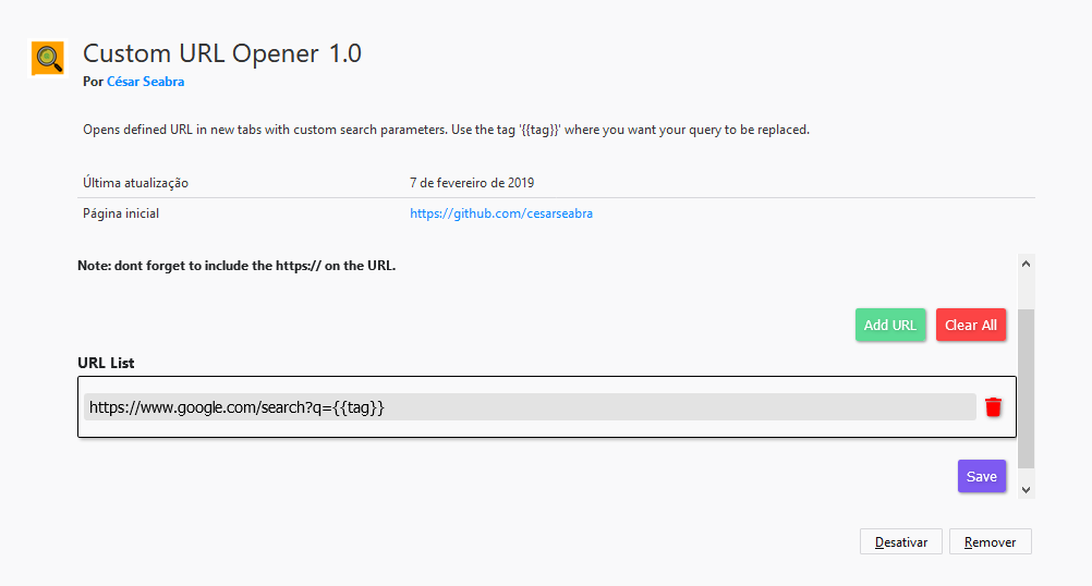 Custom URL Opener